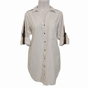 Zara - Button Front Long Sleeves Dress
